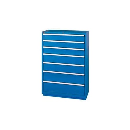 Lista International Lista 7 Drawer Shallow Depth, 59-1/2"H - Bright Blue, Keyed Alike XSHS1350-0702BBMA